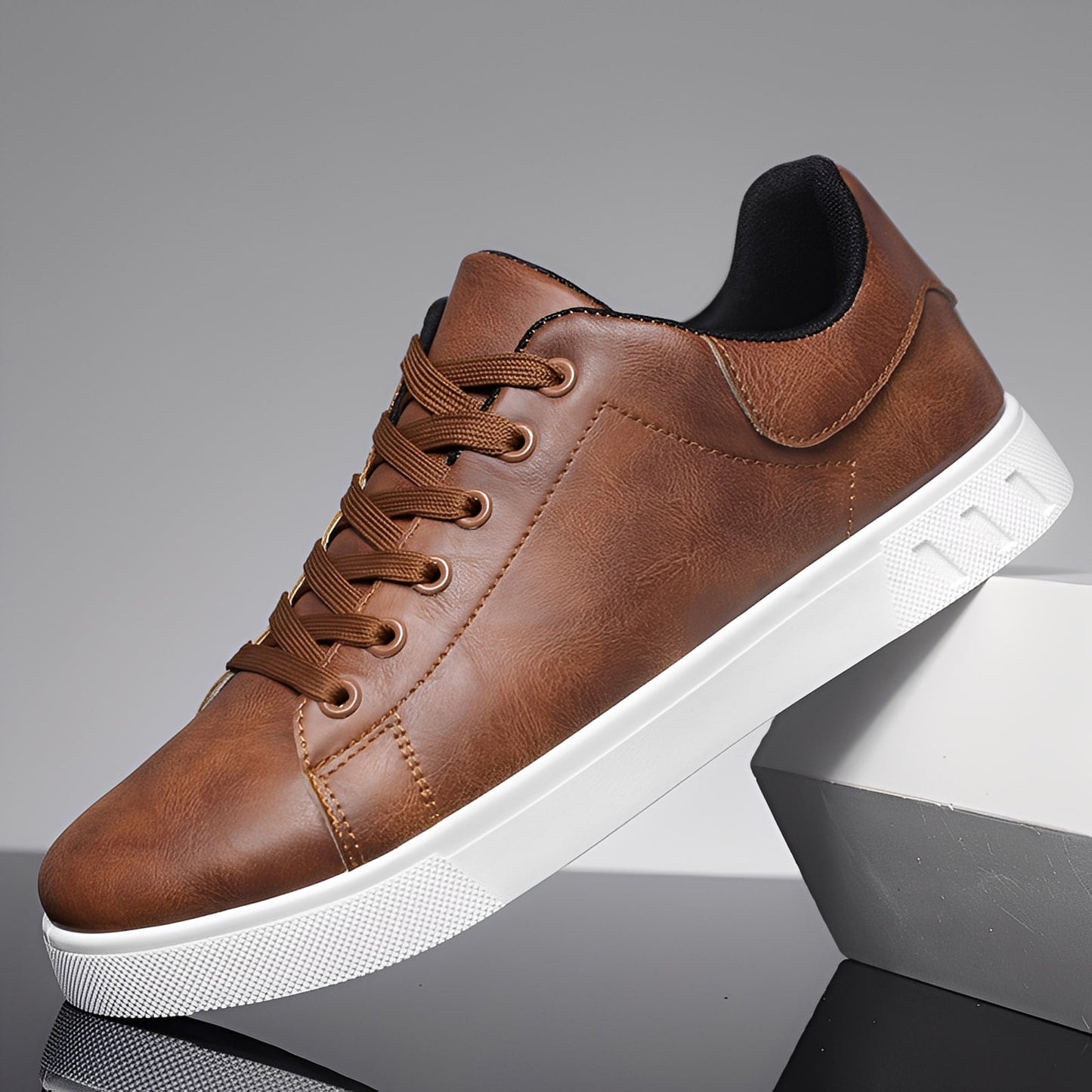 Jerome - Moderne flate lersko for herrer