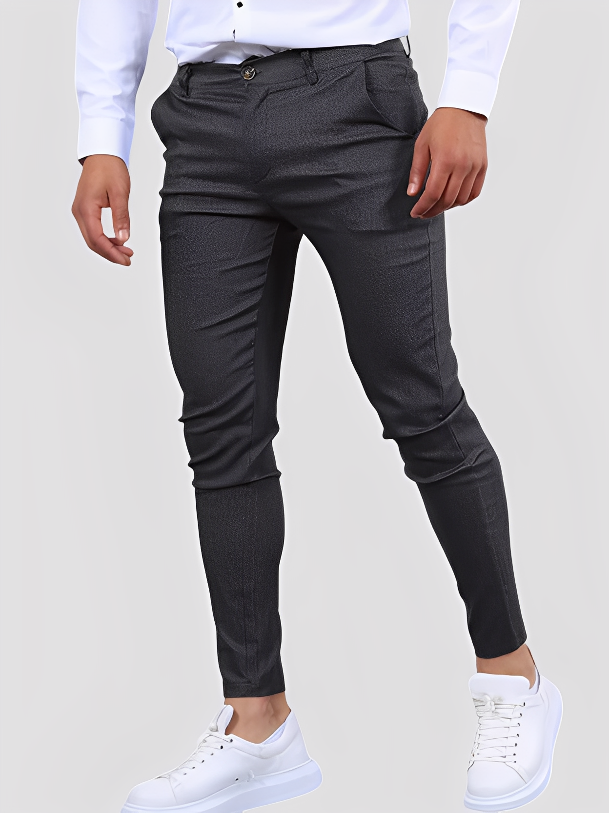 Shelton - Tilsfeldige Stretch-bukse med slank passform for herrer