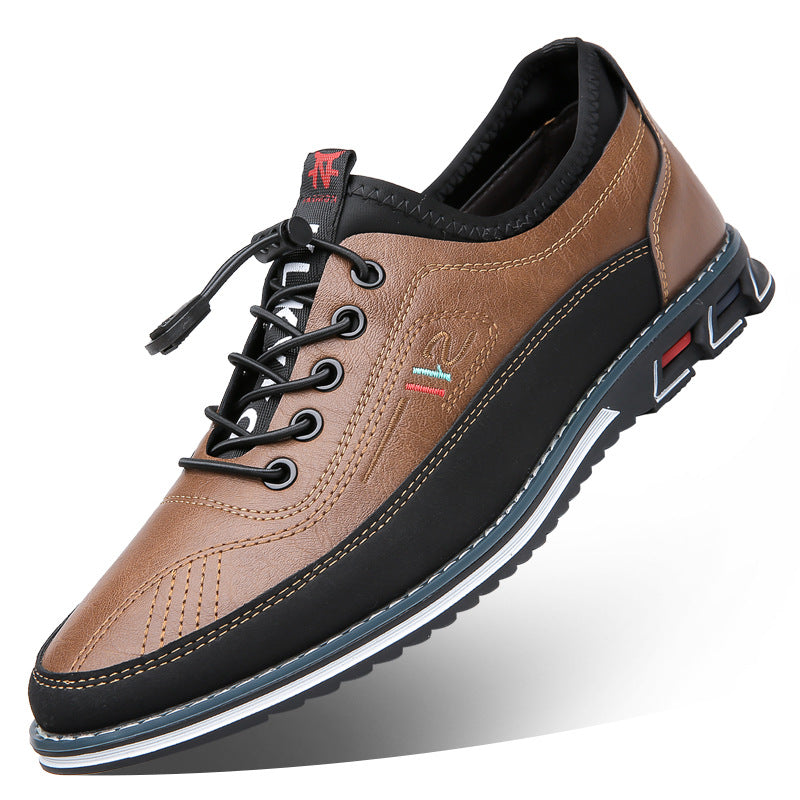 Aaron - Tilfeldige sklisikre lærsneakers for menn