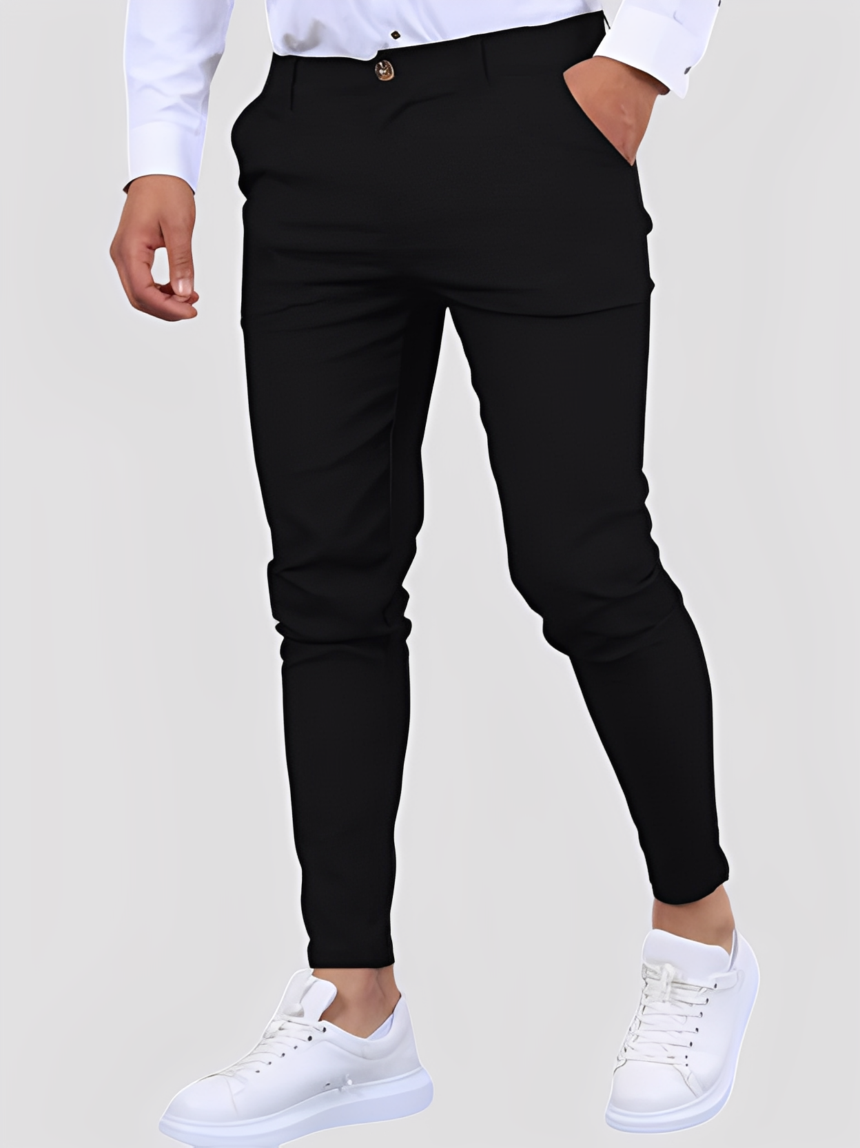 Shelton - Tilsfeldige Stretch-bukse med slank passform for herrer