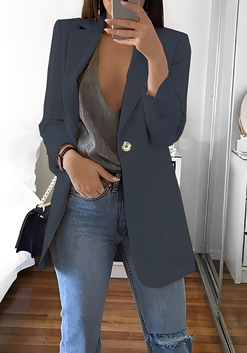 Stephanie - Stilig, smalt snittet blazer for damer
