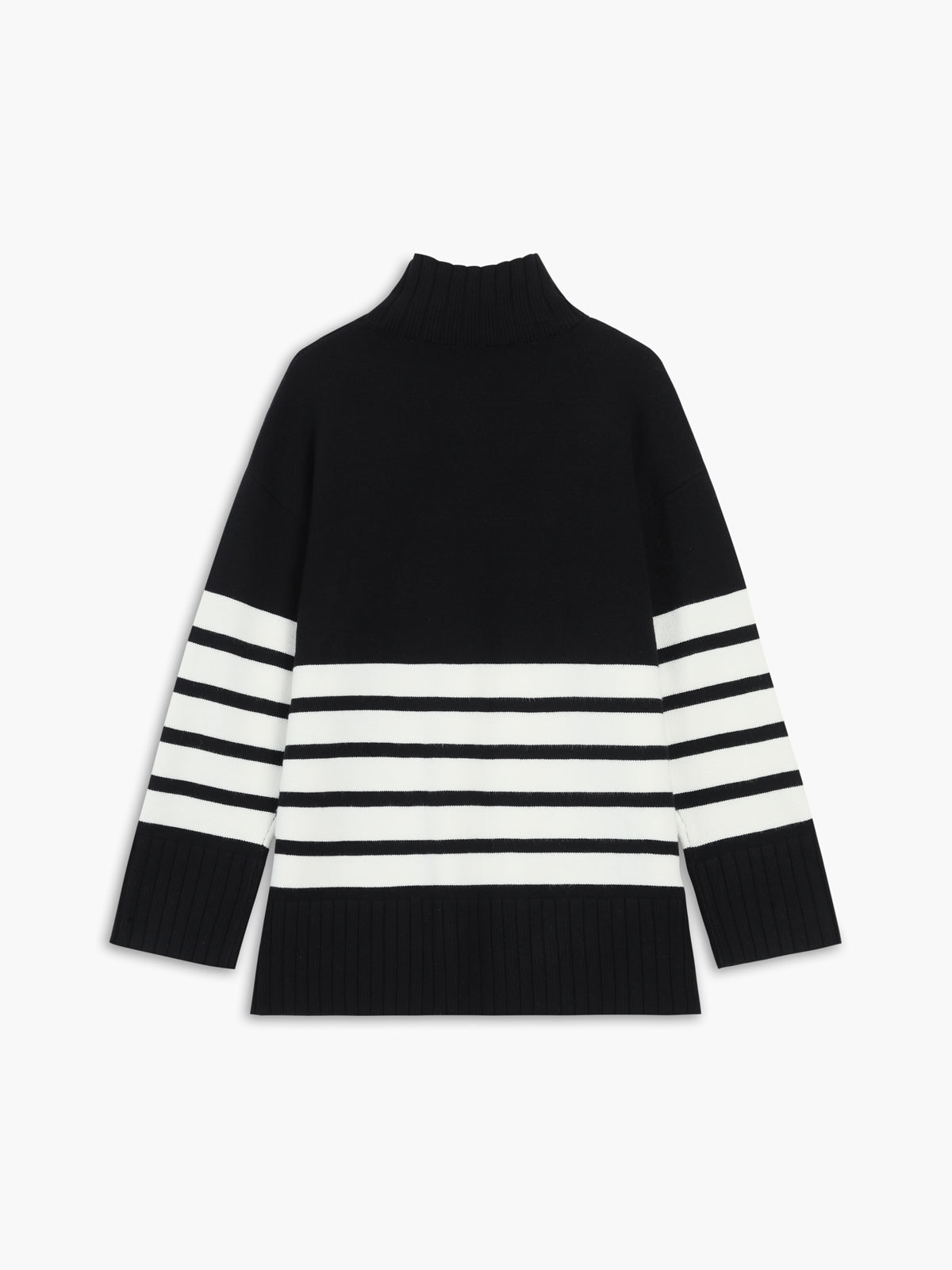 Colette – Gestreifet Mock-Neck-Pullover