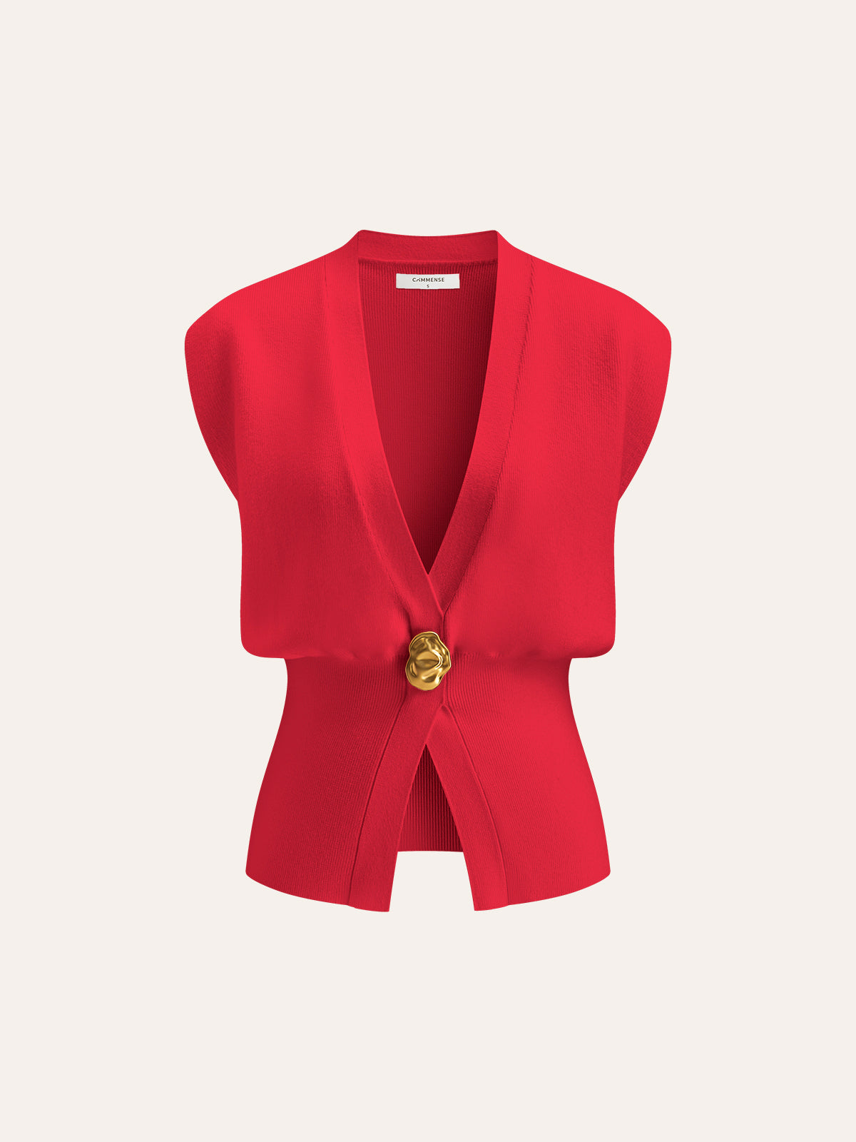 Annalena – V-U-snitt med knapper strikkvest