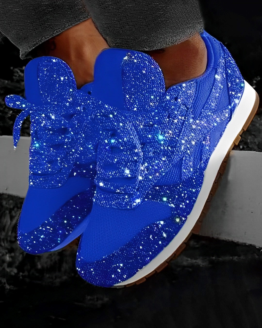 Ross – Glitrende sneakers med platåsåle