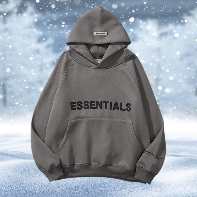 Essentials – Trykt Hettegenser i Oversize