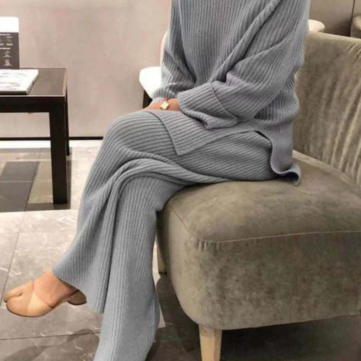 Samantha – Strikket Casual-Set Genser & Bukse