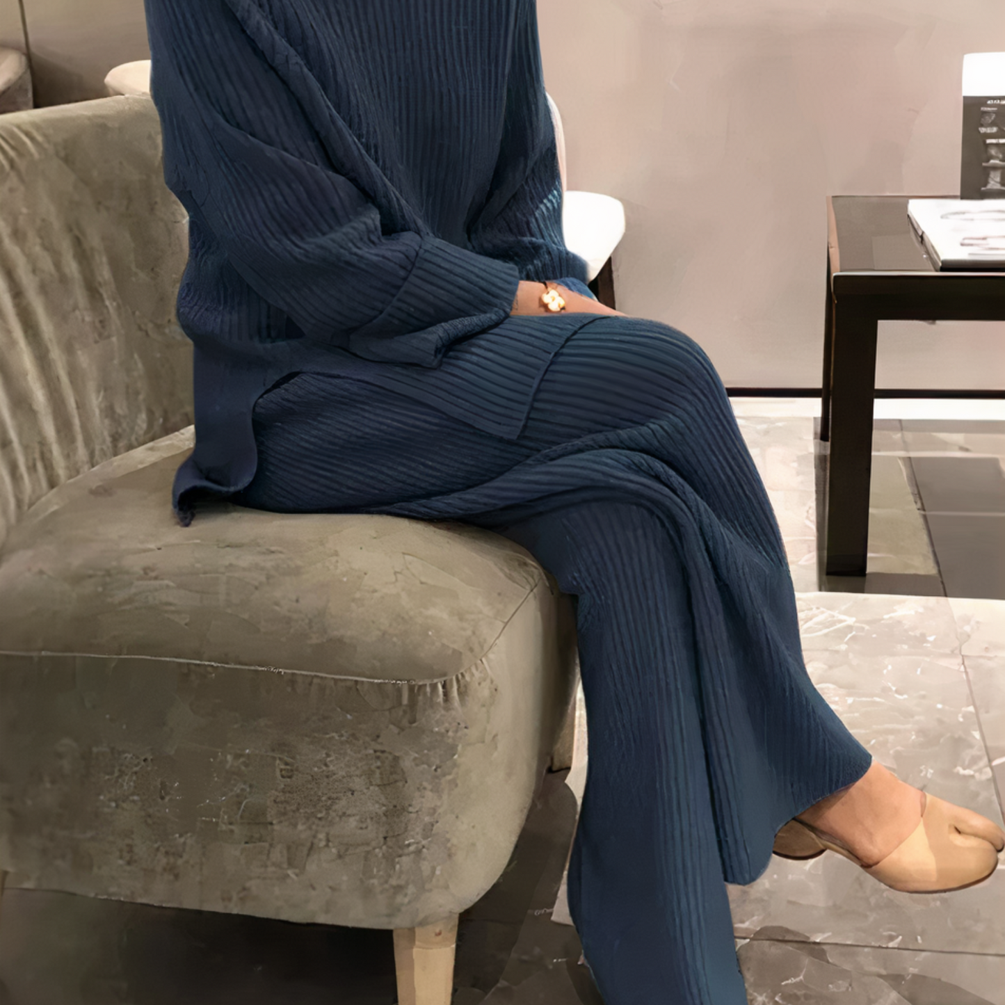 Samantha – Strikket Casual-Set Genser & Bukse