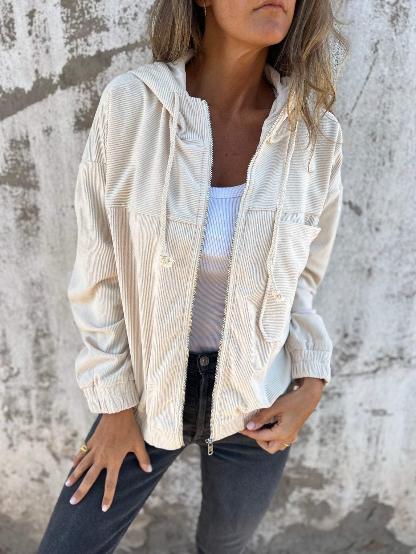 Ariellee – Jakke Casual med Hette og Glidelås