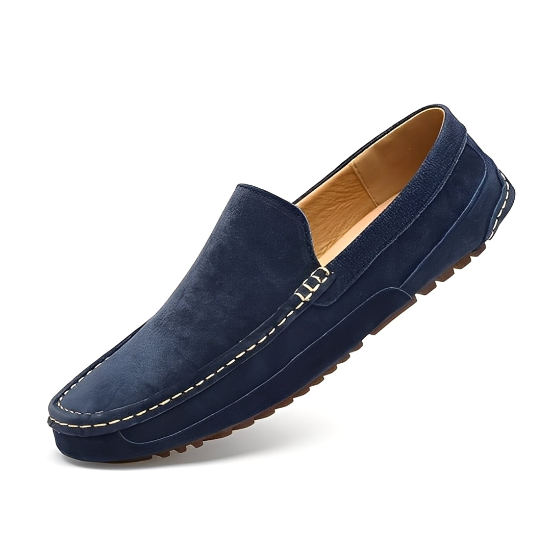 Cameron - Tilsfeldige, elegante semsket skinn-tøfler for herrer