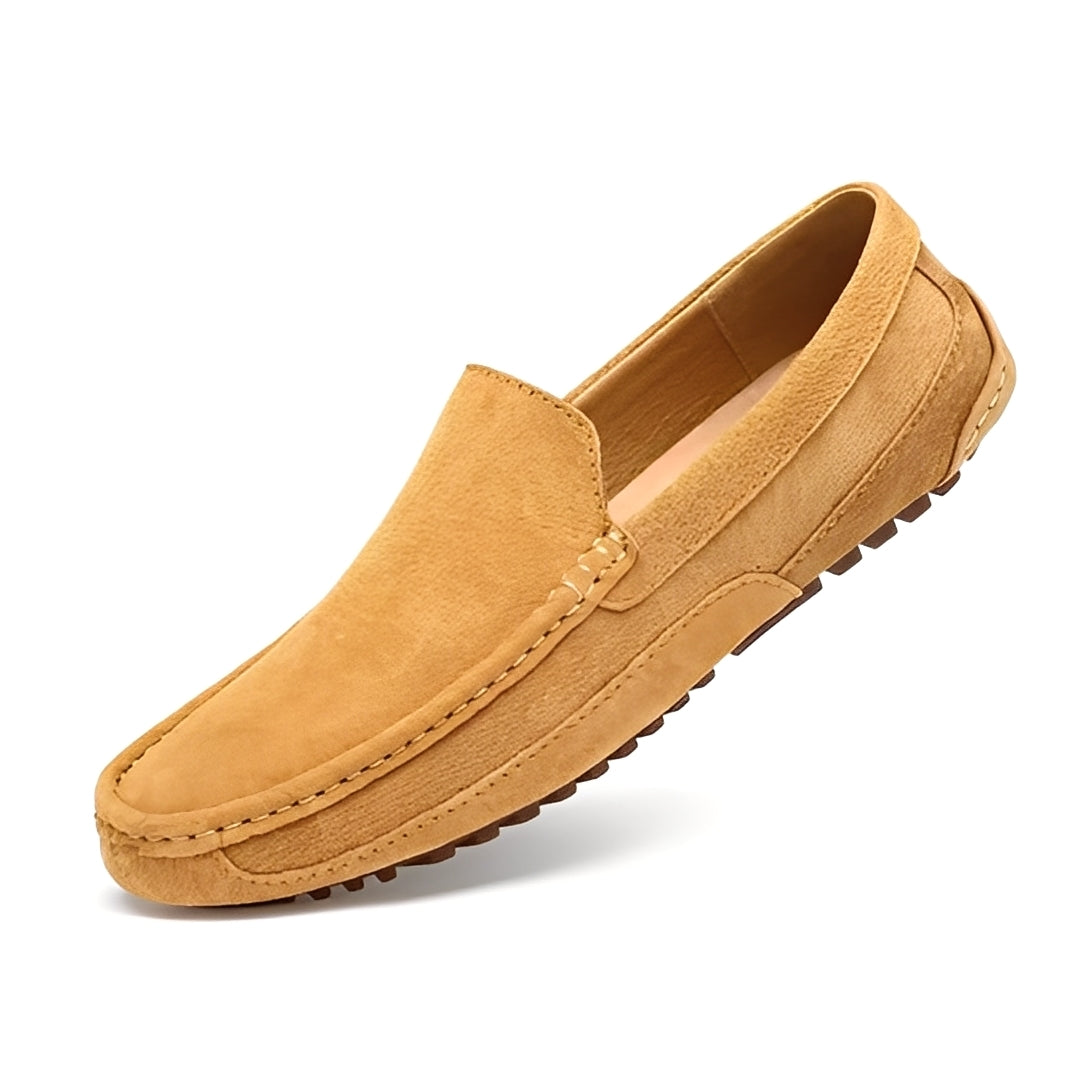 Cameron - Tilsfeldige, elegante semsket skinn-tøfler for herrer