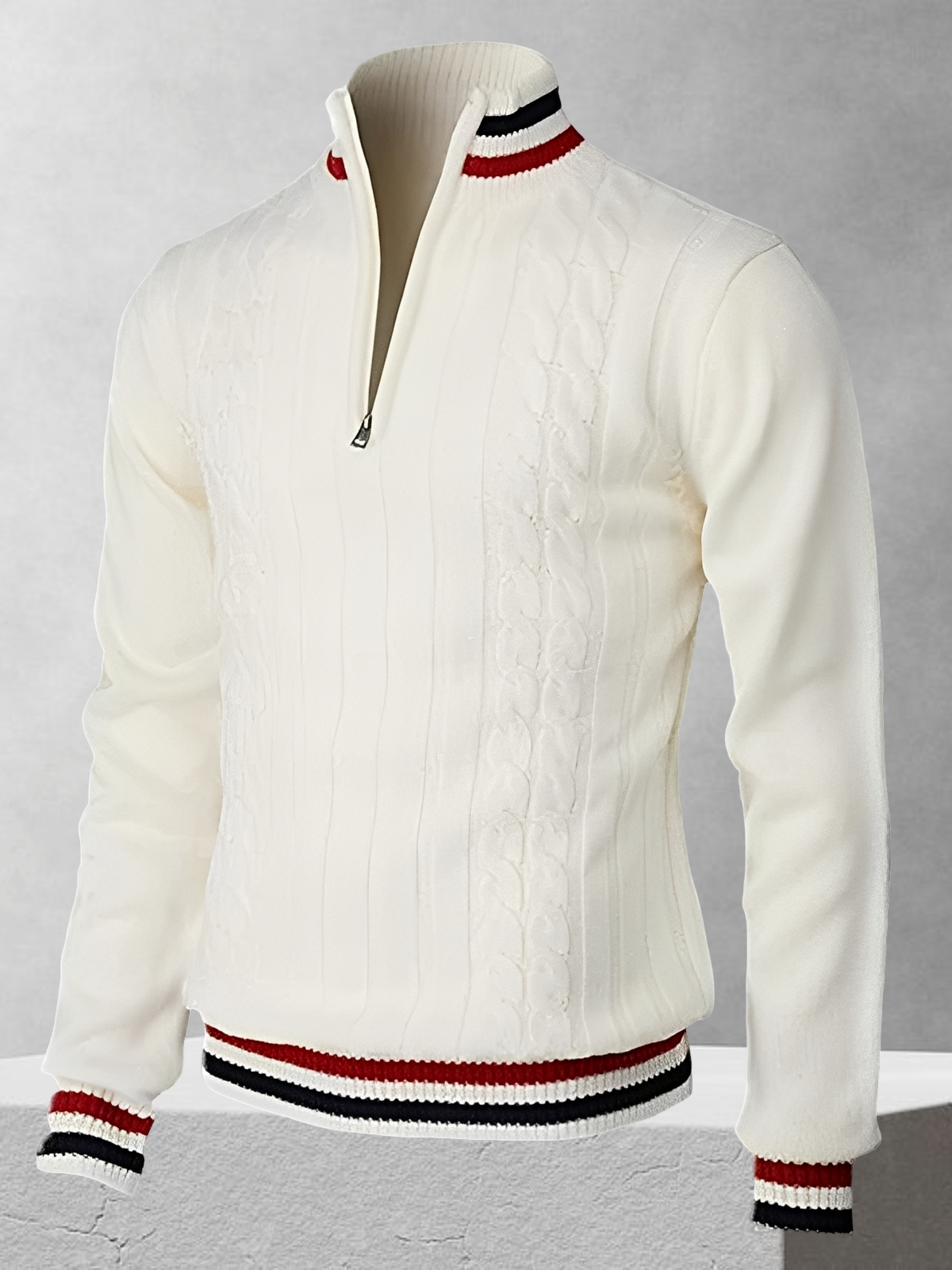 Ralph Polo – Glidelås-Pullover i italiensk stil