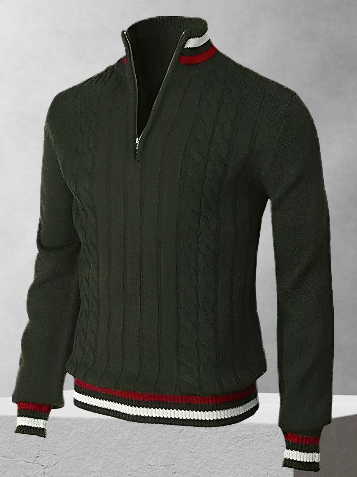 Ralph Polo – Glidelås-Pullover i italiensk stil