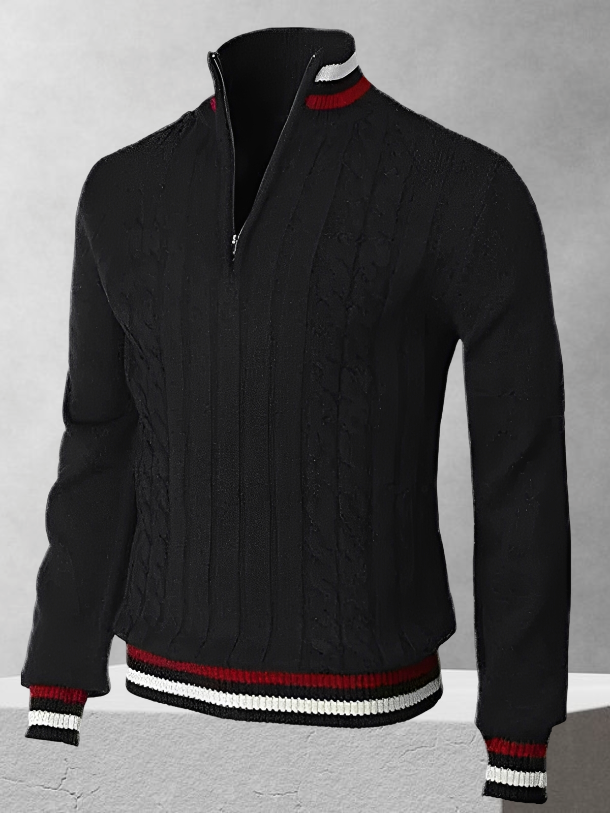 Ralph Polo – Glidelås-Pullover i italiensk stil