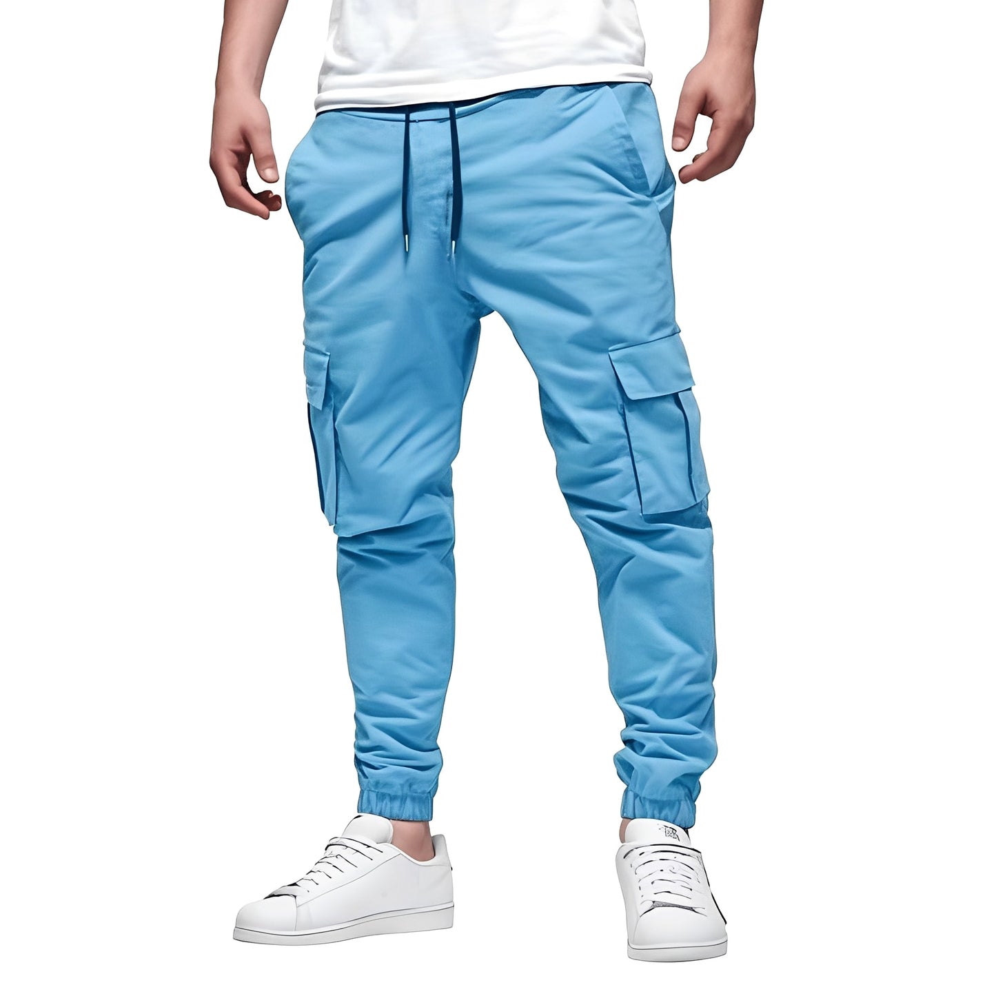 Tevin - Tilfeldig, smalt snittet stretch-cargo-bukse for menn