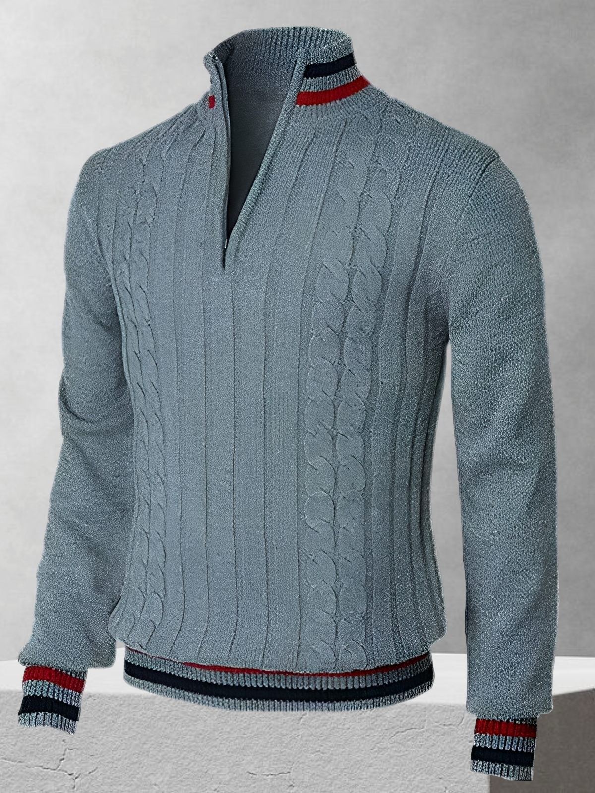 Ralph Polo – Glidelås-Pullover i italiensk stil