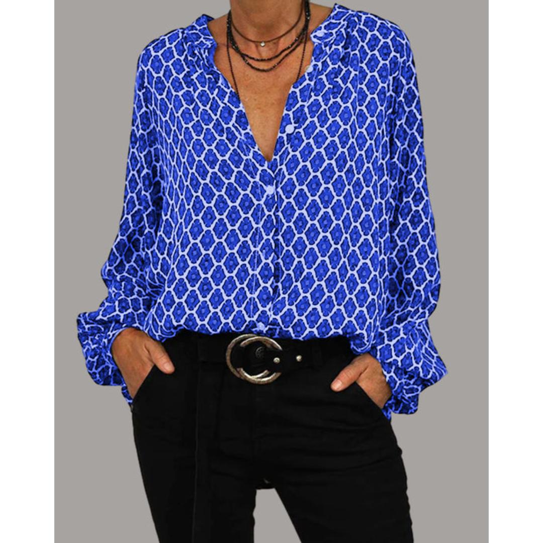 Zara – Løs V-hals Bluse