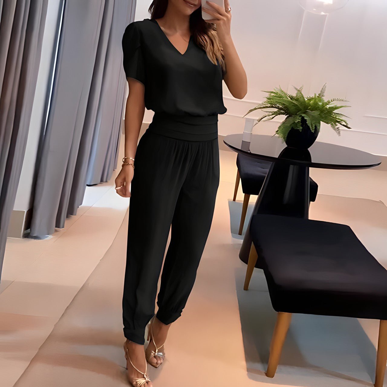 Alexandra – Set av bluse og bukse