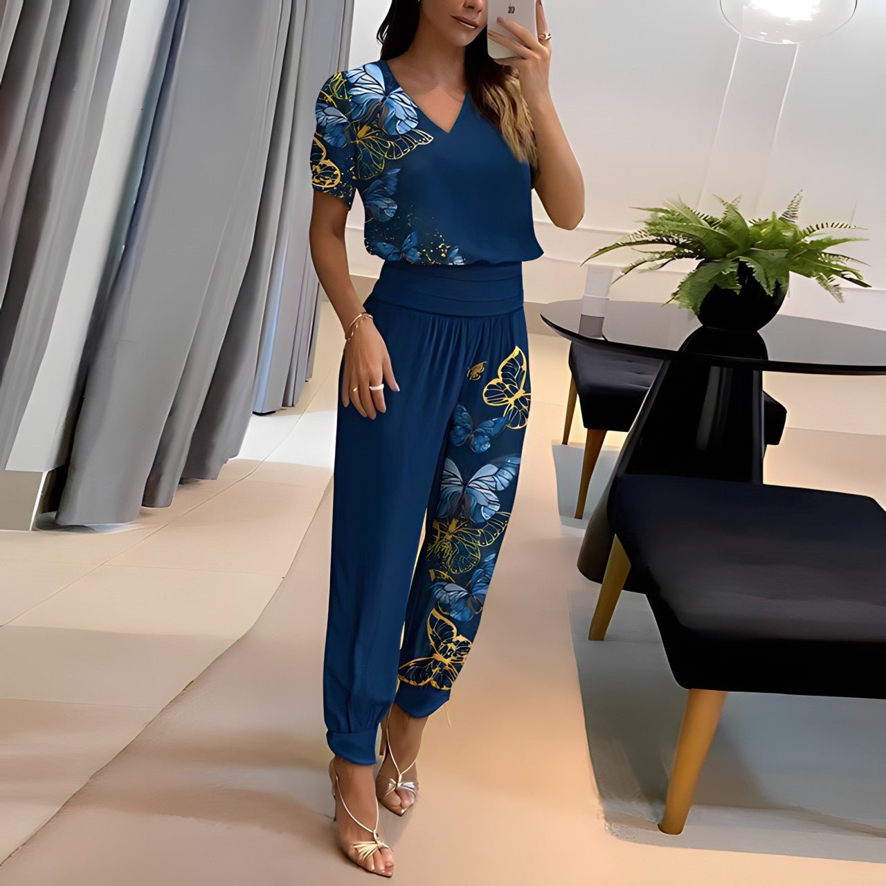 Alexandra – Set av bluse og bukse