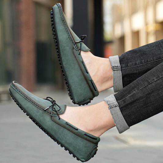 Kelly - Tilfeldige lær-slippers for herrer