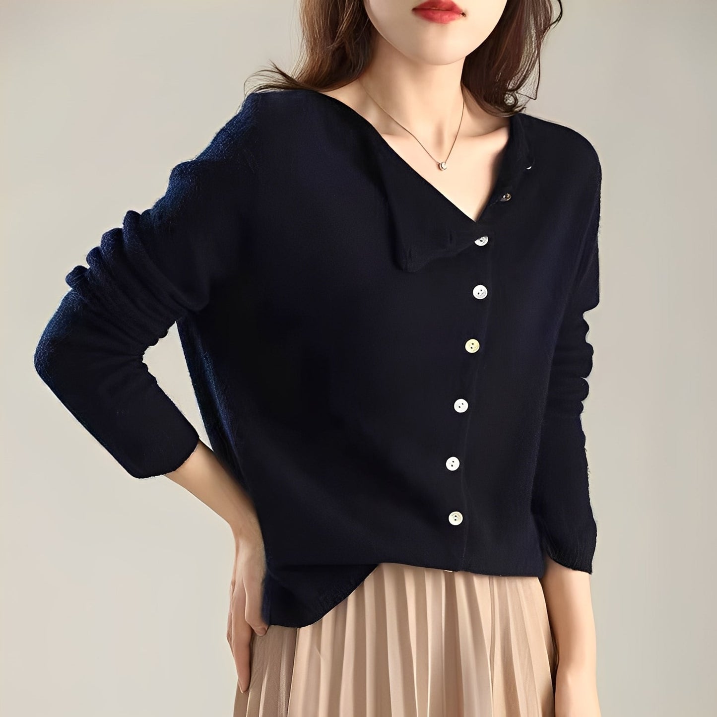 Genève - Elegant strikket cardigan for kvinner
