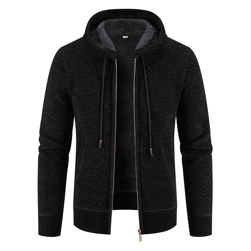 Reynard - Stilig Fleece-Cardigan med Hette for Herrer