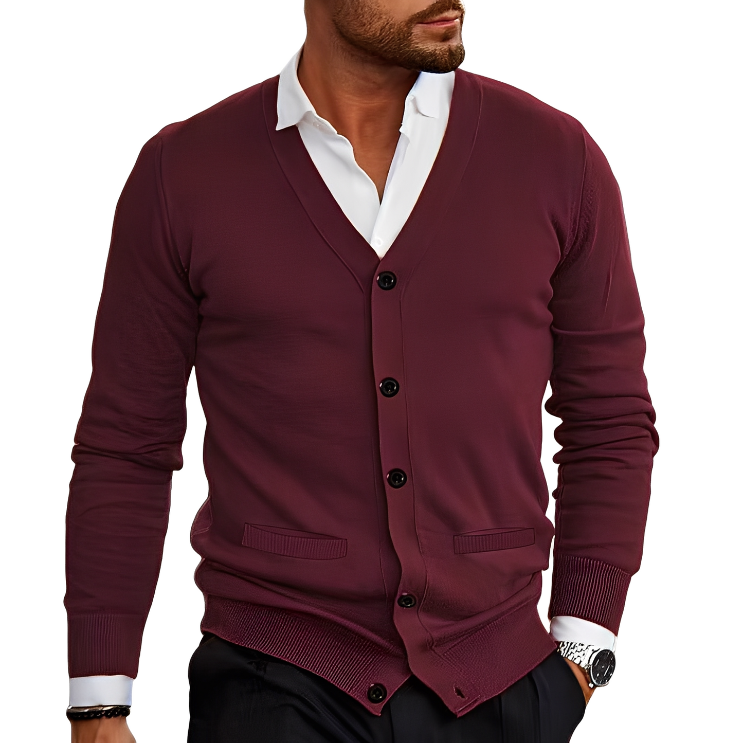 Bradley - Løs, enkel cardigan for herrer