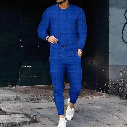 Dillan - Tilfeldig Slim-Fit-Sett for Herrer av Vaffelstoff