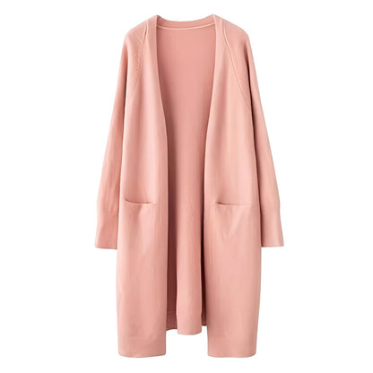 Claudie - Lang klassisk cardigan for kvinner