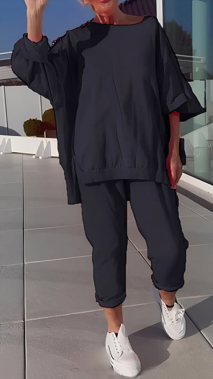 Eleanore - Tilfeldig sett med løs topp og bukse for damer