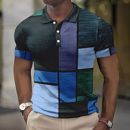 Reginald - Stilig flerfarget poloskjorte for menn