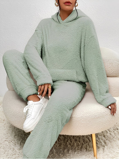 Hailie - Enkelt, behagelig fleece-sett med hette for damer