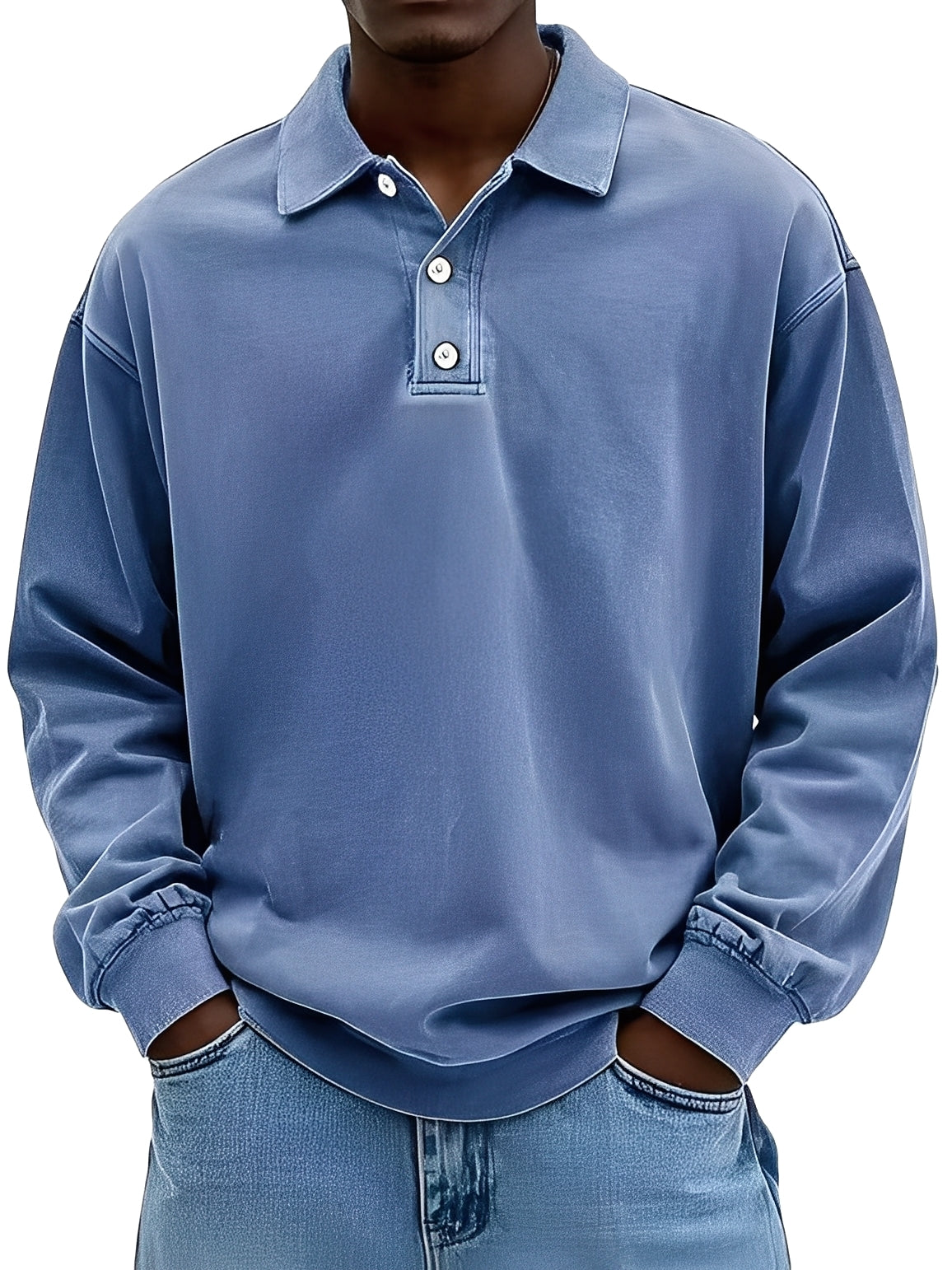 Clayton - Klassisk Langermet Poloshirt for Herrer