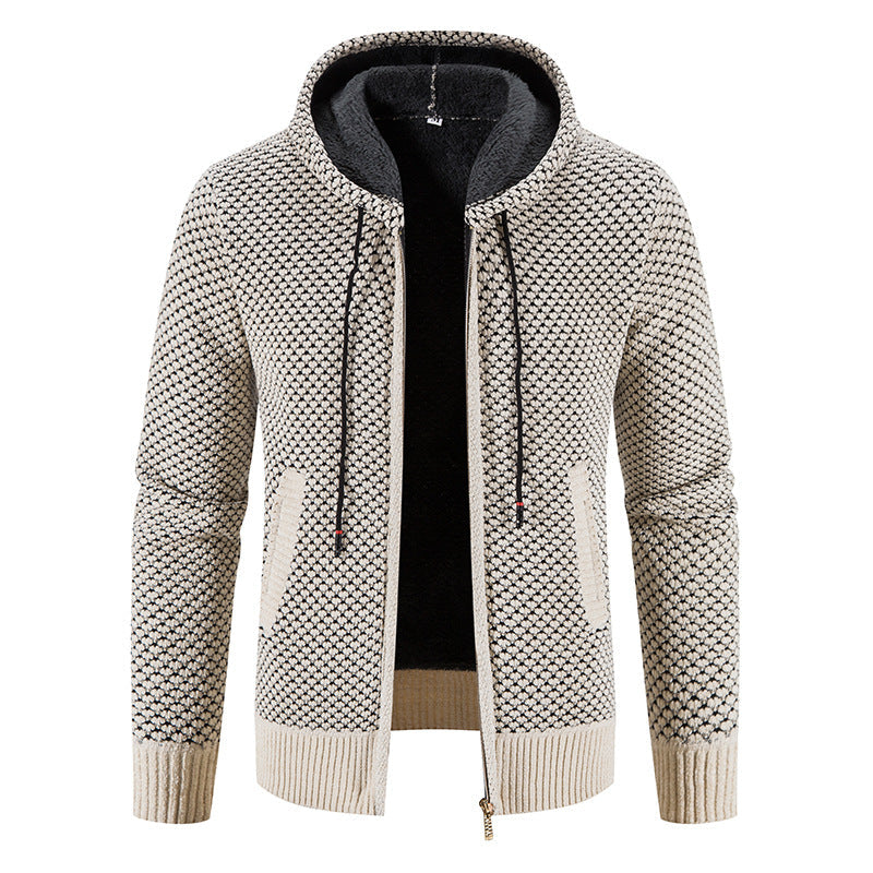 Reynard - Stilig Fleece-Cardigan med Hette for Herrer