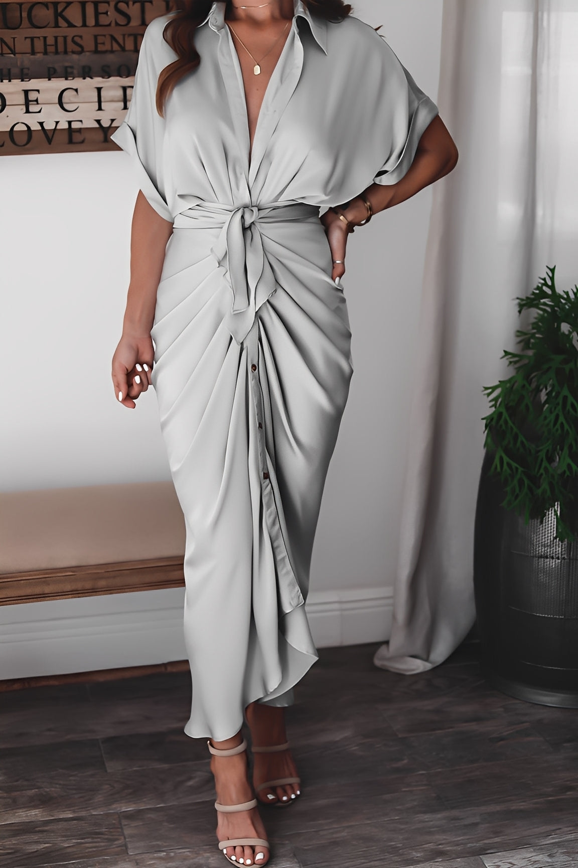 Antoinette - Lang elegant kjole for kvinner