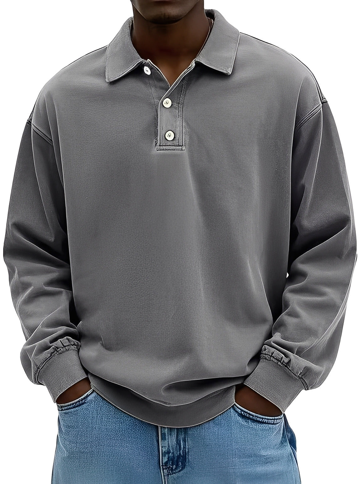 Clayton - Klassisk Langermet Poloshirt for Herrer