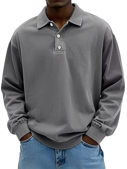 Clayton - Klassisk Langermet Poloshirt for Herrer