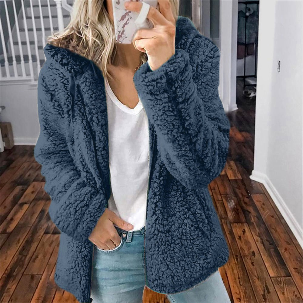 Celandine – Teddypelsfrakk med hette