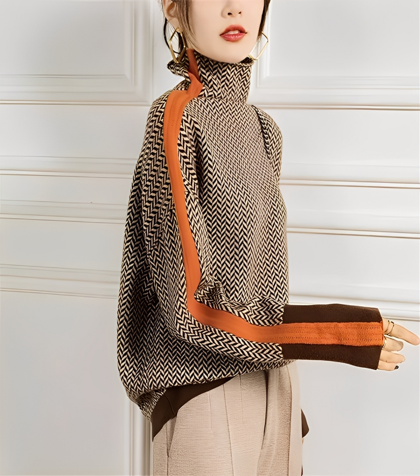 Anita - Elegant genser med høy hals i kasjmir for kvinner