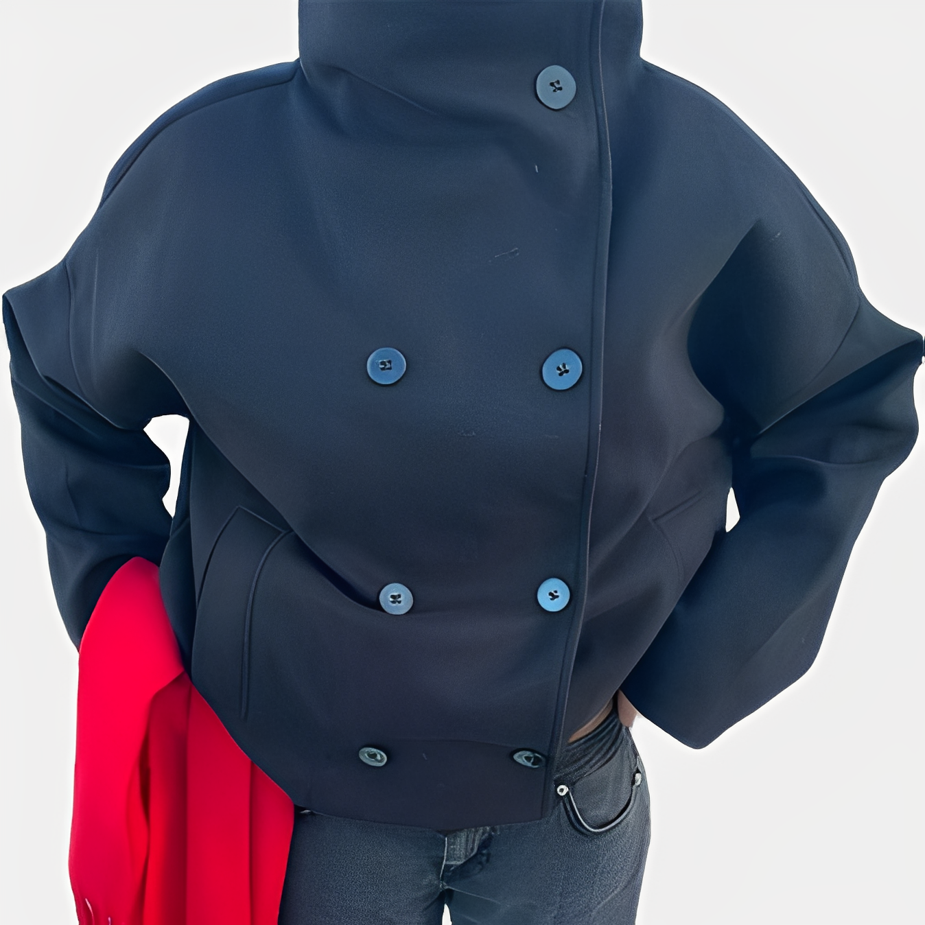 Carolyn - Elegant enkeltradet ulljakke for damer