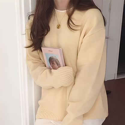 Roxanna - Slett Oversize-genser for Damer