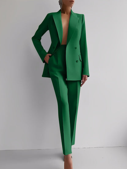 Nydia - Formelt slim-fit sett med blazer og bukser for kvinner