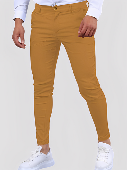 Shelton - Tilsfeldige Stretch-bukse med slank passform for herrer