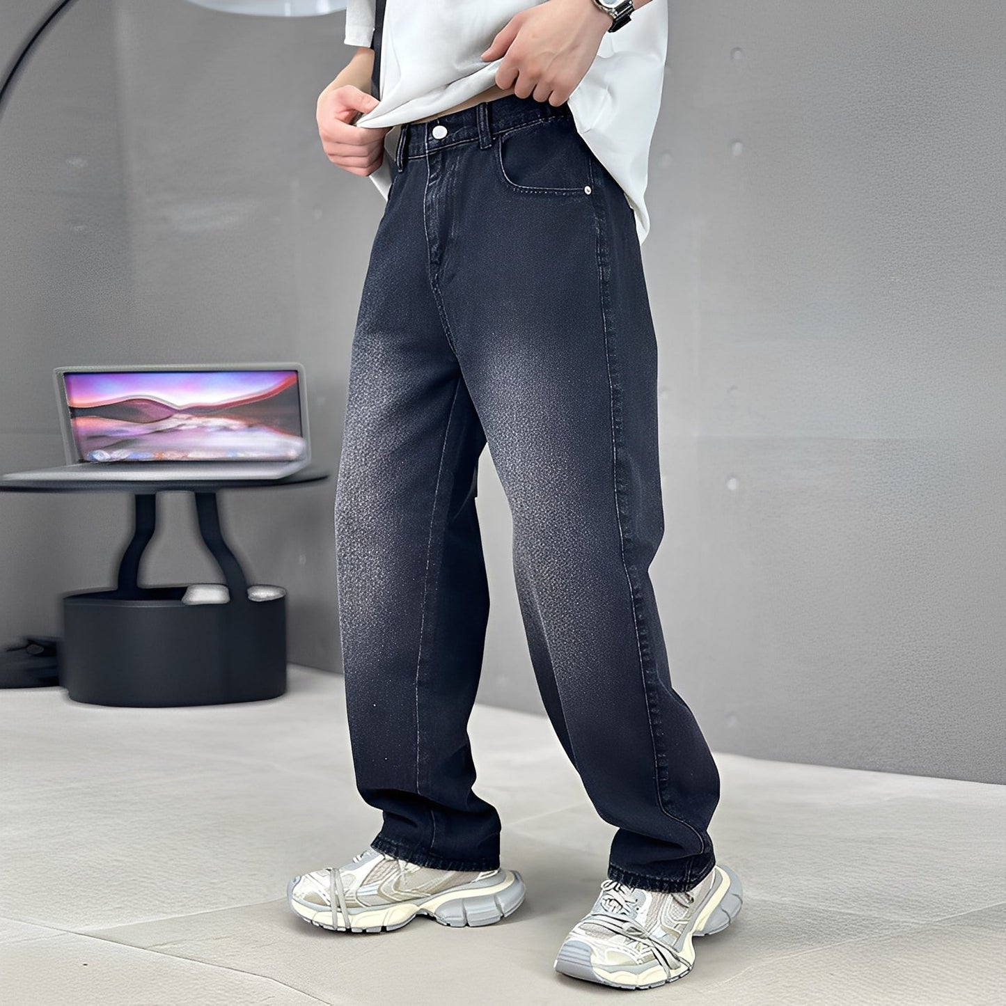 Wendell - Stilfulle Jeans med vide bein for herrer
