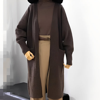 Claudie - Lang klassisk cardigan for kvinner