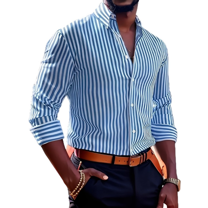 Brycen - Stilig langermet skjorte med striper for menn
