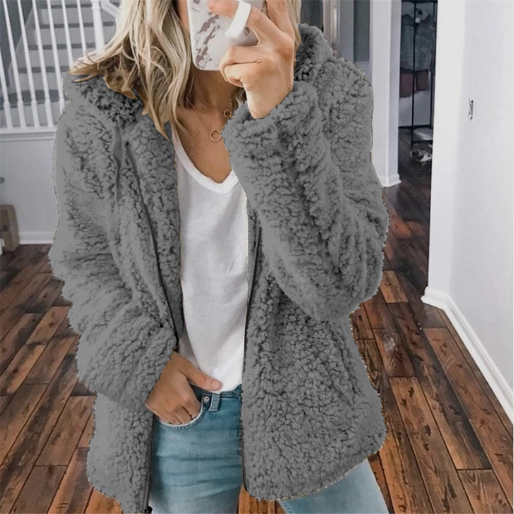 Celandine – Teddypelsfrakk med hette