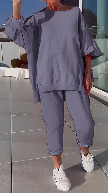 Eleanore - Tilfeldig sett med løs topp og bukse for damer