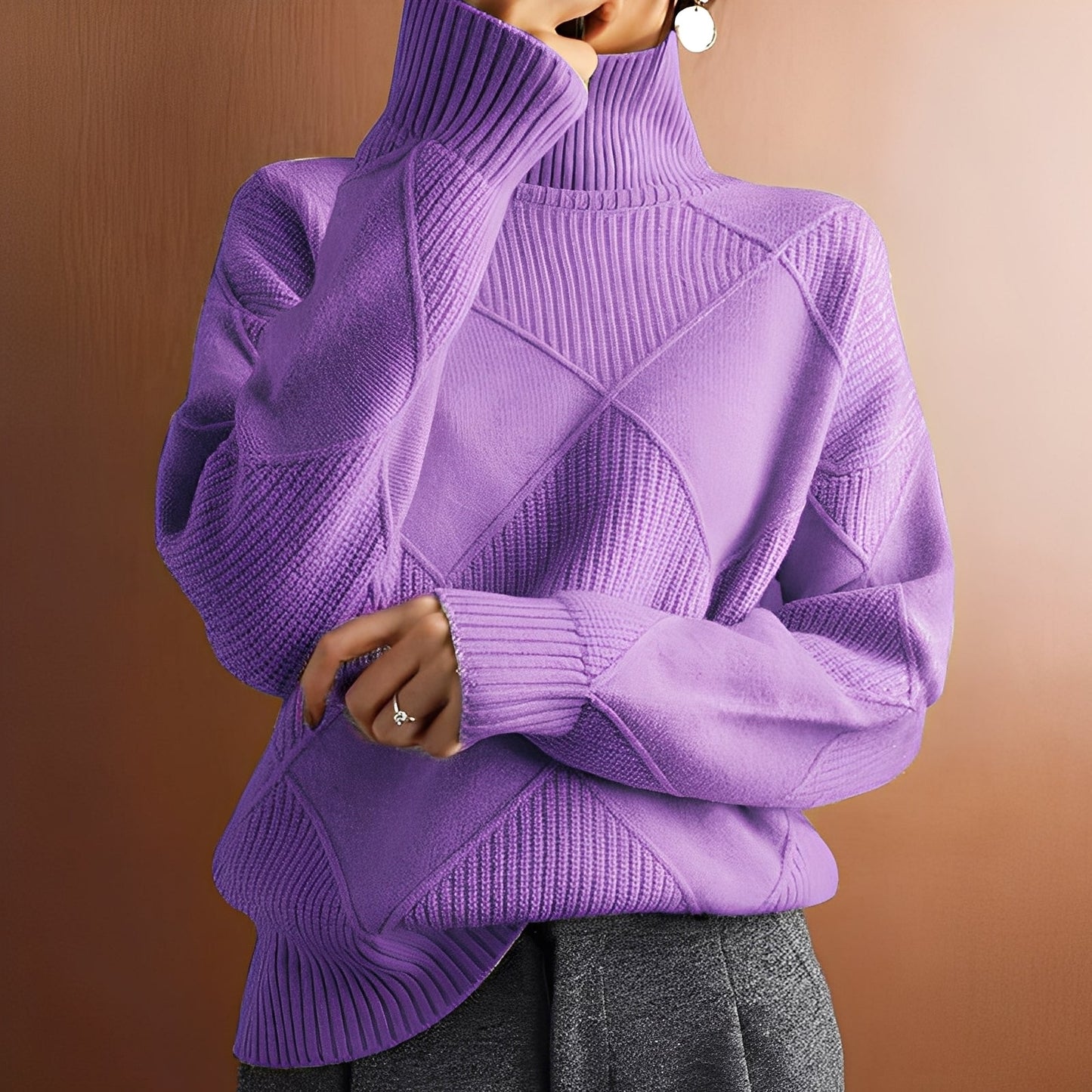 Morgan - Stilig kasjmir-rullekragegenser for damer