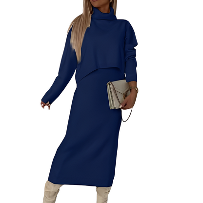 Natalee - Stilig sett med rullekragegenser og skjørt for damer