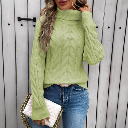 Amélie - Varm bomullsgenser med rullekrage for kvinner